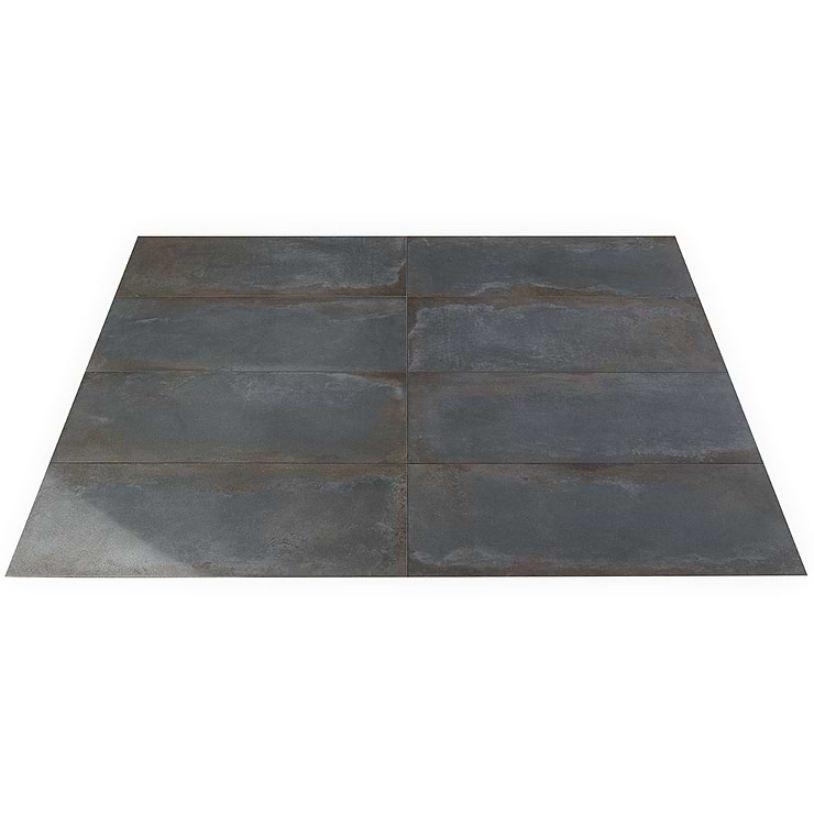 Angela Harris Flatiron Black 12x24 Semi-Polished Porcelain Tile