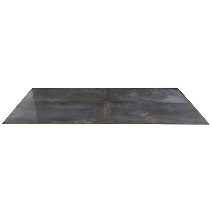 Angela Harris Flatiron Black 24x48 Semi-Polished Porcelain Tile