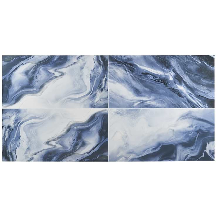 Waverly Blue 24x48 Polished Porcelain Tile