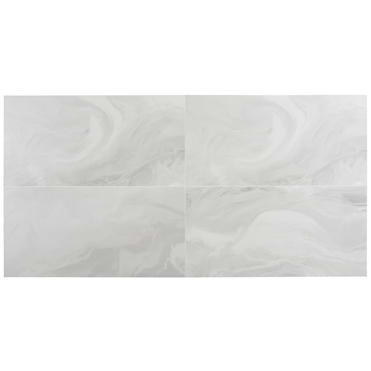 Waverly White 24x48 Polished Porcelain Tile