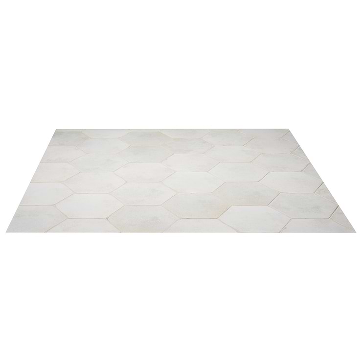 Kalay White 9" Hexagon Polished Porcelain Tile