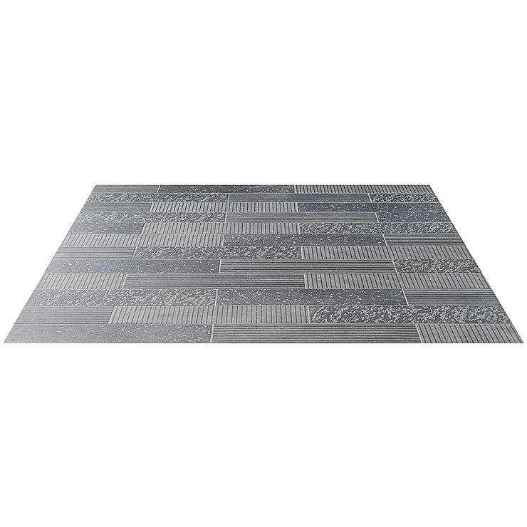 Texstone Deco Antracita Dark Gray 4x19 Textured Matte Porcelain Subway Tile