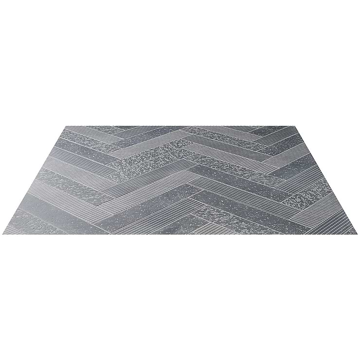 Texstone Deco Antracita Dark Gray 4x19 Textured Matte Porcelain Subway Tile