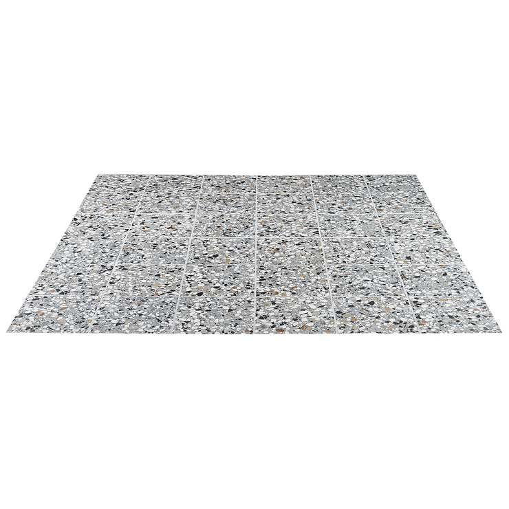 Chips Macro Azur Multicolor 8x8 Terrazzo Look Matte Porcelain Tile