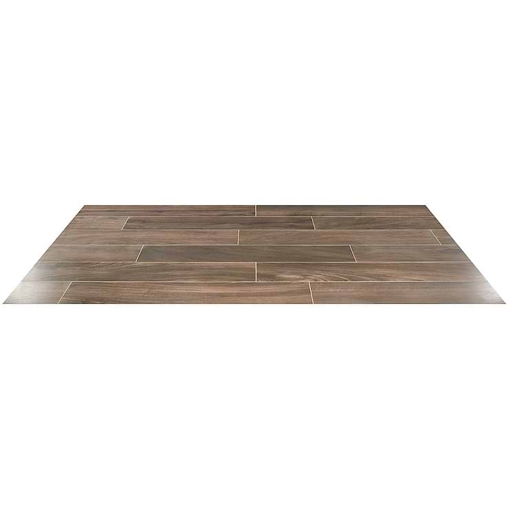 Silkwood Walnut Brown 8x48 Matte Porcelain Wood Look Tile