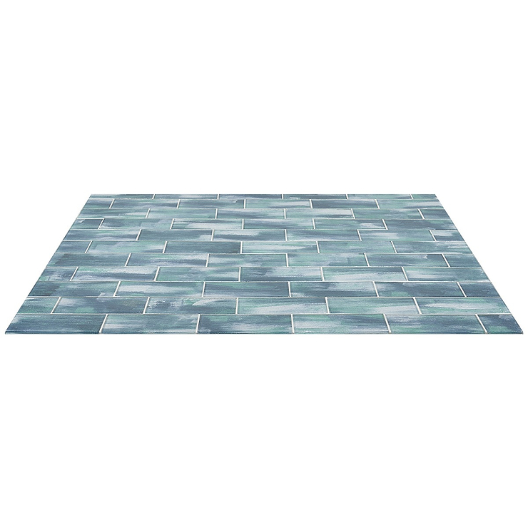 Veda Aqua 4x9 Polished Glass Tile