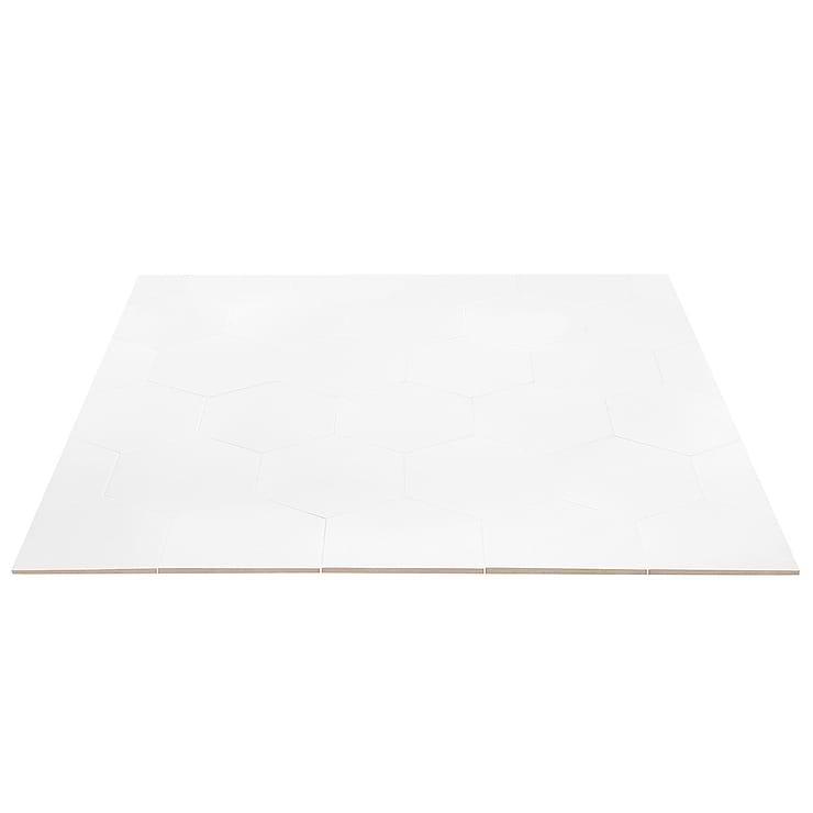 Symetro Hexagon White 10" Matte Porcelain Tile