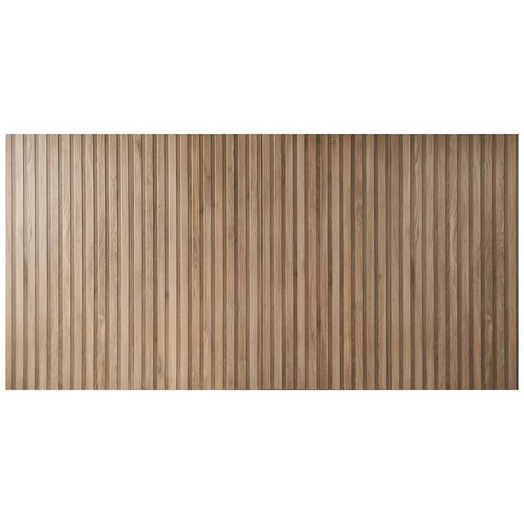 Nobu Ribbon Tan Brown 24x48 Wood Look Matte Porcelain Tile