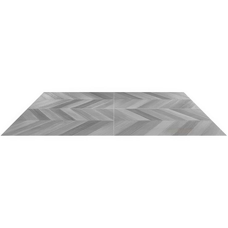 Sculpt Chevron Gray 24x48 Natural Porcelain Tile