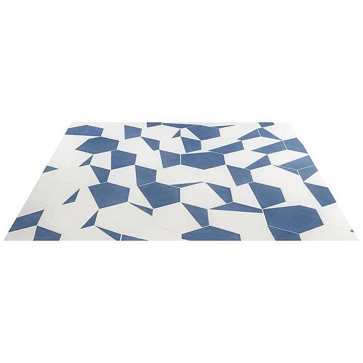 HexArt Pop Azul 8" Hexagon Matte Porcelain Tile