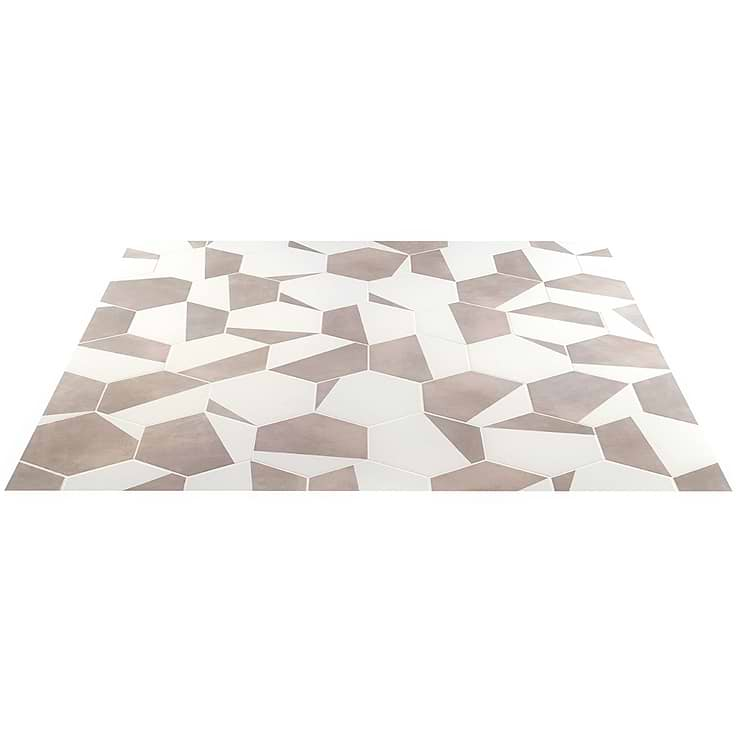 HexArt Pop Gris 8" Hexagon Matte Porcelain Tile