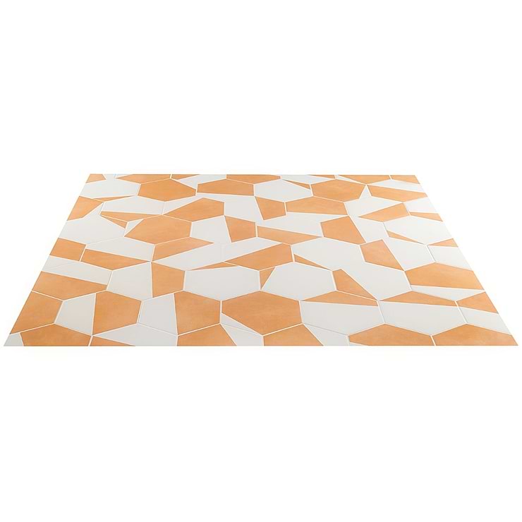 HexArt Pop Orange 8" Hexagon Matte Porcelain Tile