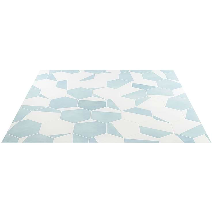 HexArt Pop Turquoise 8" Hexagon Matte Porcelain Tile