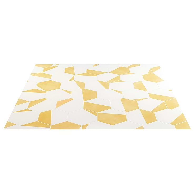 HexArt Pop Yellow 8" Hexagon Matte Porcelain Tile