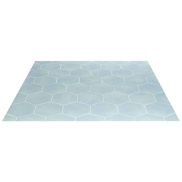 HexArt Turquoise 8" Hexagon Matte Porcelain Tile