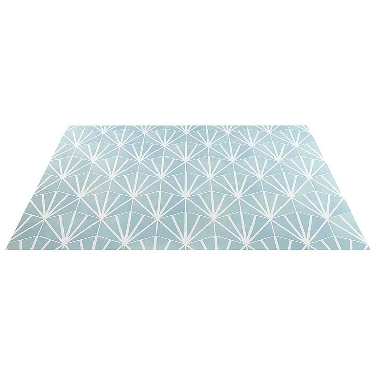 HexArt Deco Turquoise 8" Hexagon Matte Porcelain Tile