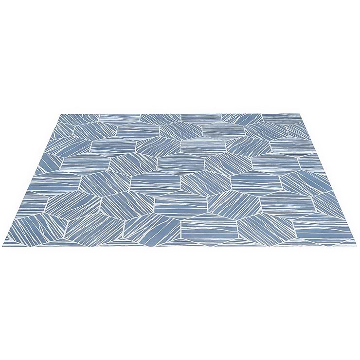 HexArt Zen Ice Azul 8" Hexagon Matte Porcelain Tile