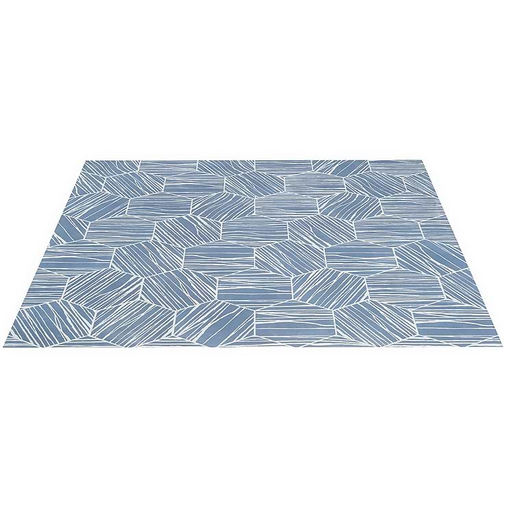 HexArt Zen Ice Azul 8" Hexagon Matte Porcelain Tile