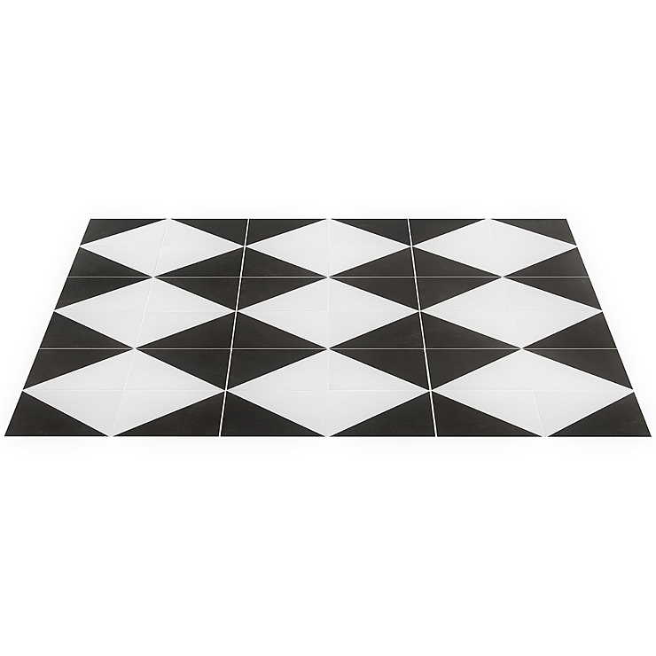 Art Geo by Elizabeth Sutton Cement Dos Charcoal Gray 8x8 Matte Porcelain Tile: Pattern 2