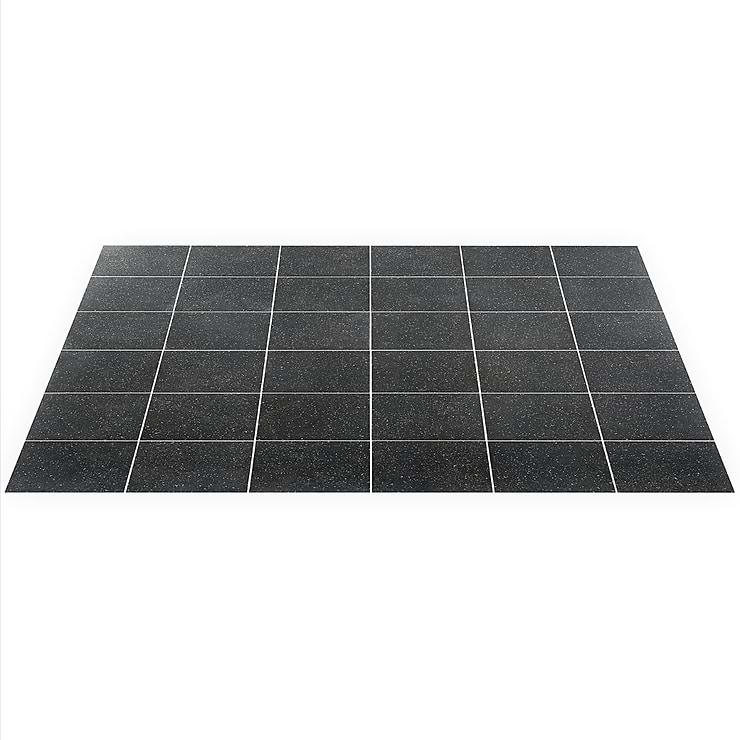 Art Geo by Elizabeth Sutton Terrazzo Charcoal Gray 8x8 Matte Porcelain Tile