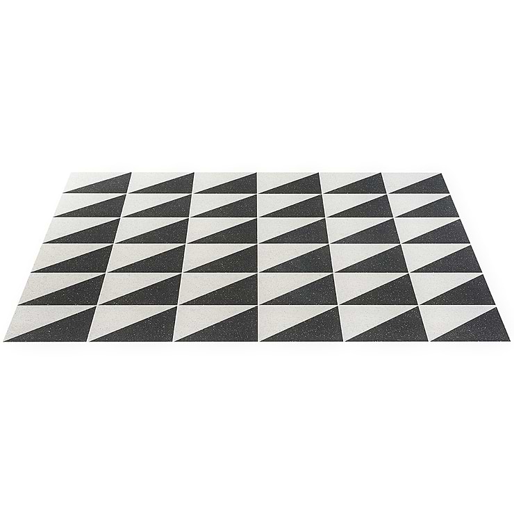 Art Geo Terrazzo Dos Charcoal Gray by Elizabeth Sutton 8x8 Matte Porcelain Tile