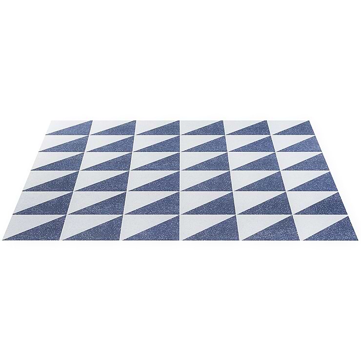 Art Geo Terrazzo Dos Blue by Elizabeth Sutton 8x8 Matte Porcelain Tile