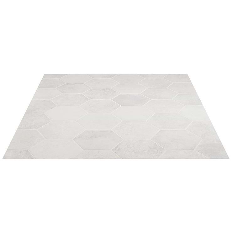 Terra Pompeii Blanco White 8" Hexagon Matte Porcelain Tile