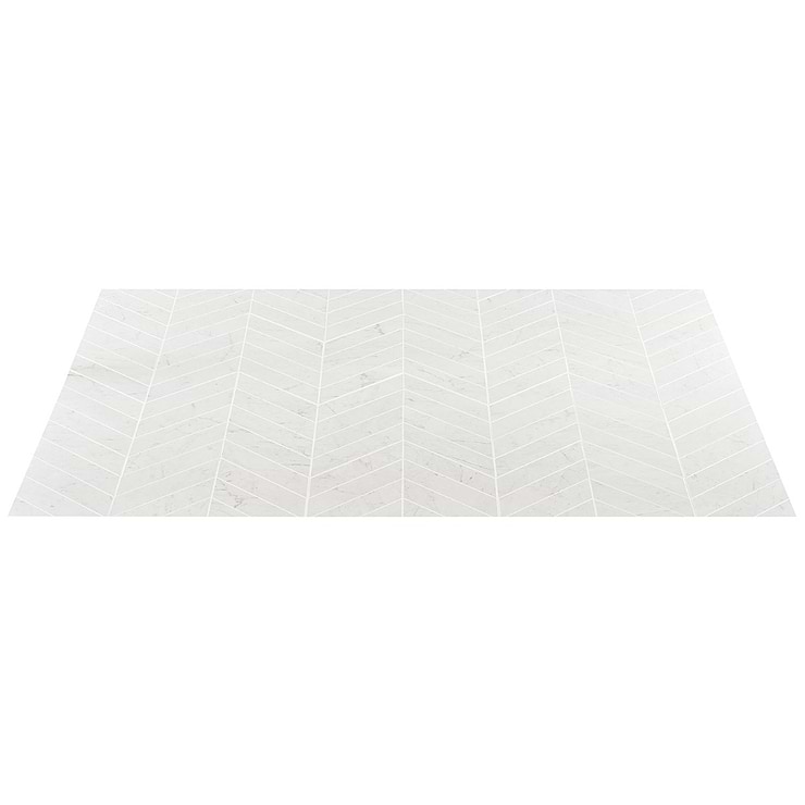 DreamStone Carrara Giola 2x8 Chevron Polished Porcelain Mosaic
