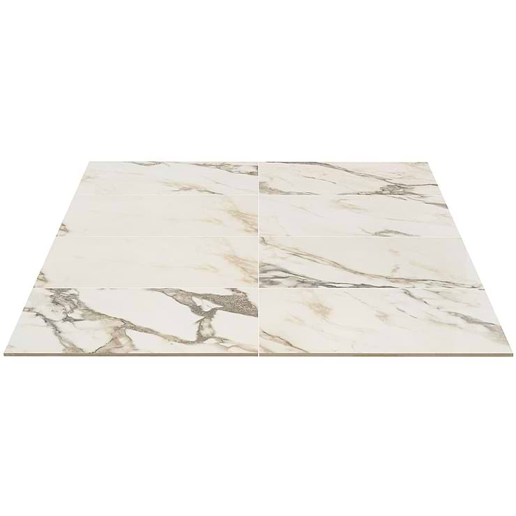 DreamStone Calacatta Rustico 12x24 Polished Porcelain Tile