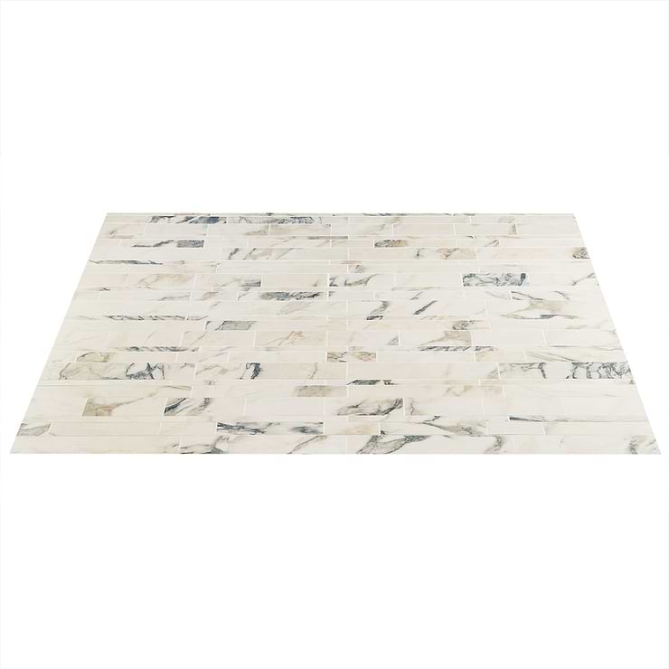 DreamStone Calacatta Rustico Railroad Matte Porcelain Mosaic