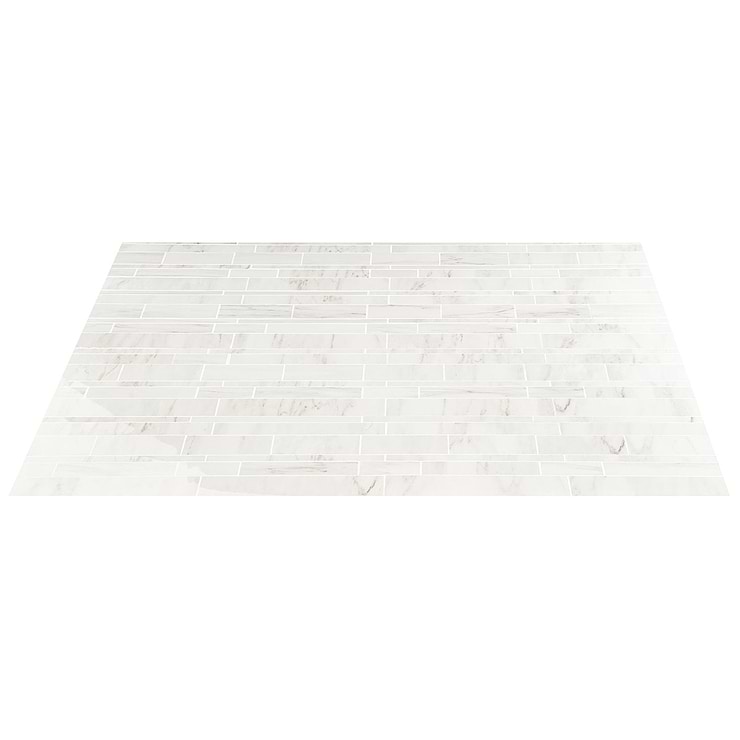 DreamStone Dolomite Snow Railroad Polished Porcelain Mosaic