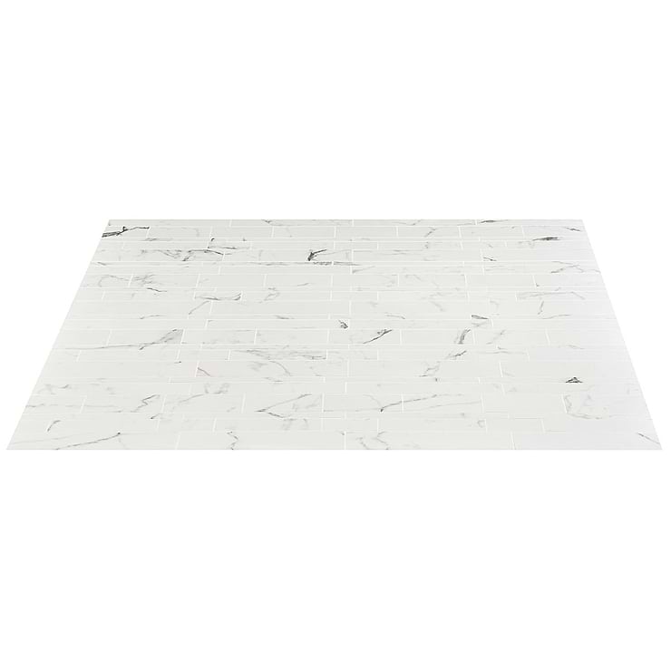DreamStone Statuario Venato Railroad Matte Porcelain Mosaic