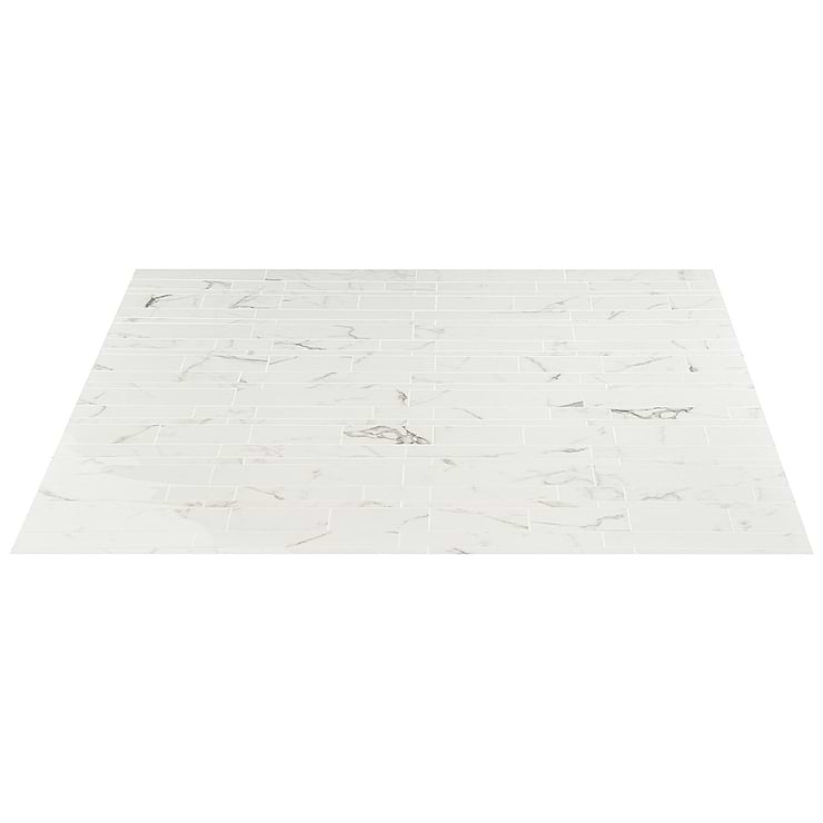 DreamStone Statuario Venato Railroad Polished Porcelain Mosaic