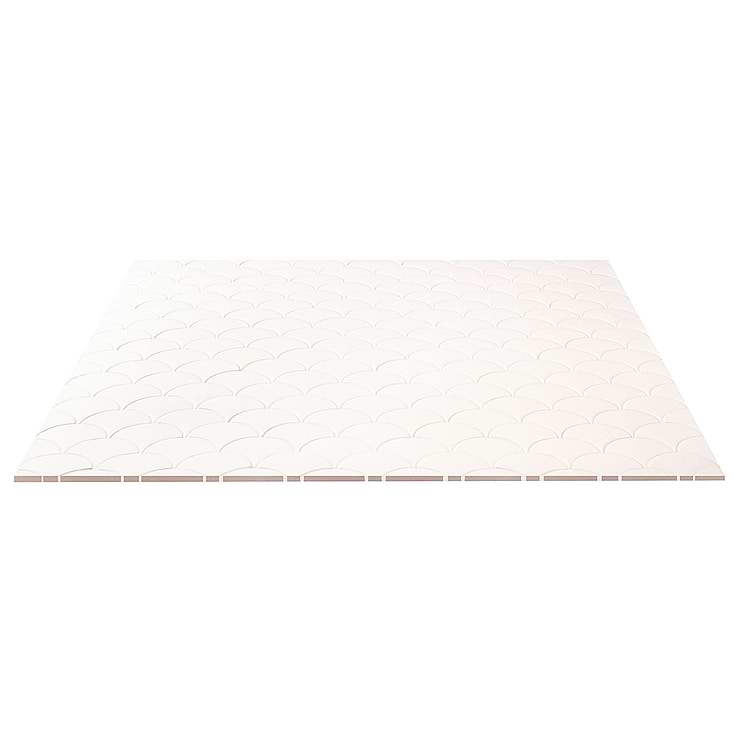 Highwater Rice White Fishscale 2x5 Polished Ceramic Wall Tile