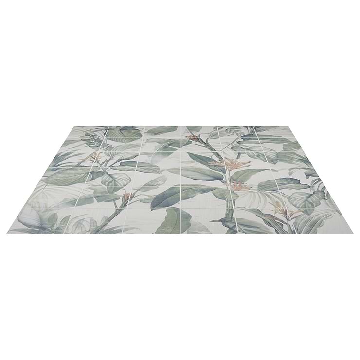 Angela Harris Wilder Spring Leaves Mural 8x8 Matte Porcelain Tile