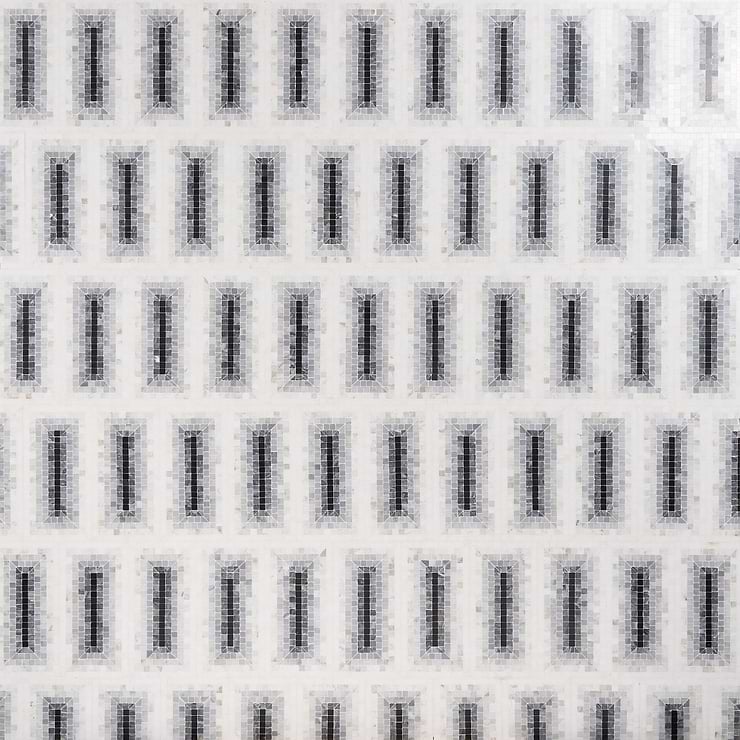Ako Grigio Gray 4x9 Rectangle Marble Micro Mosaic Tile