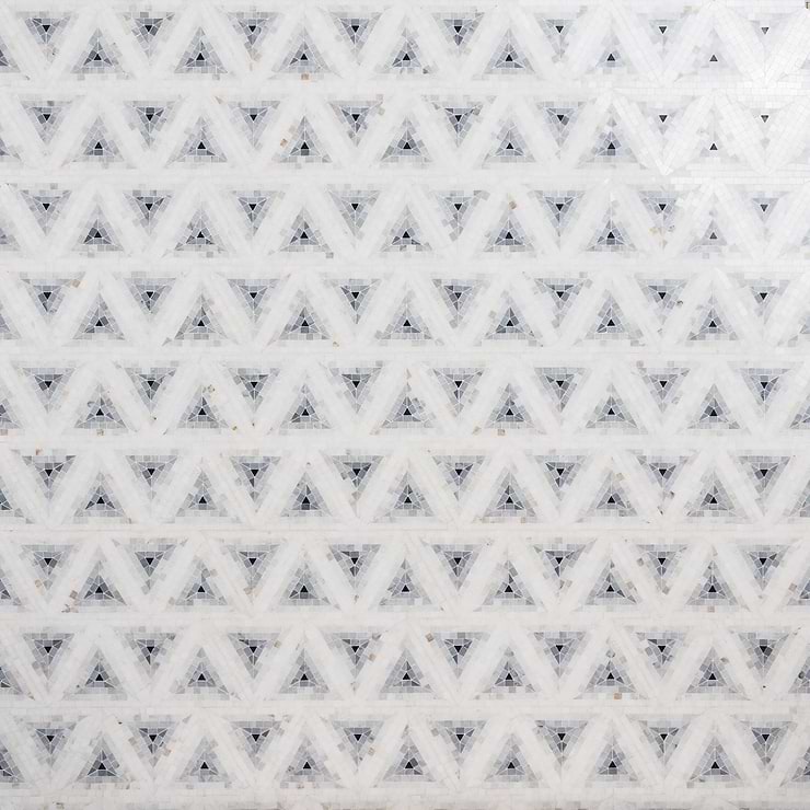 Ako Grigio Gray 5" Triangle Marble Micro Mosaic Tile
