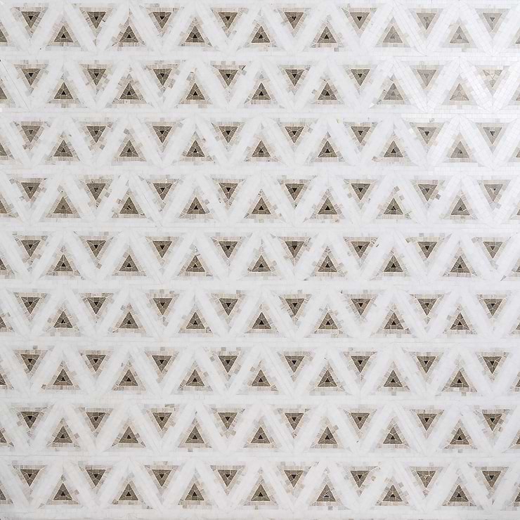 Ako Saint Laurent Brown 5" Triangle Marble Micro Mosaic Tile