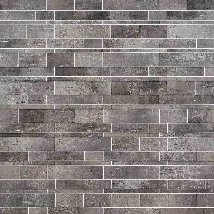 Railroad LPS Dark Gray Solid Core Peel & Stick Self Adhesive Concrete Look Matte Mosaic Tile