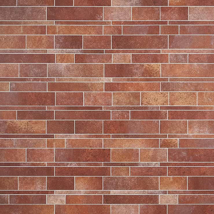 Railroad LPS Rust Brown Solid Core Peel & Stick Self Adhesive Terracotta Look Mosaic Tile