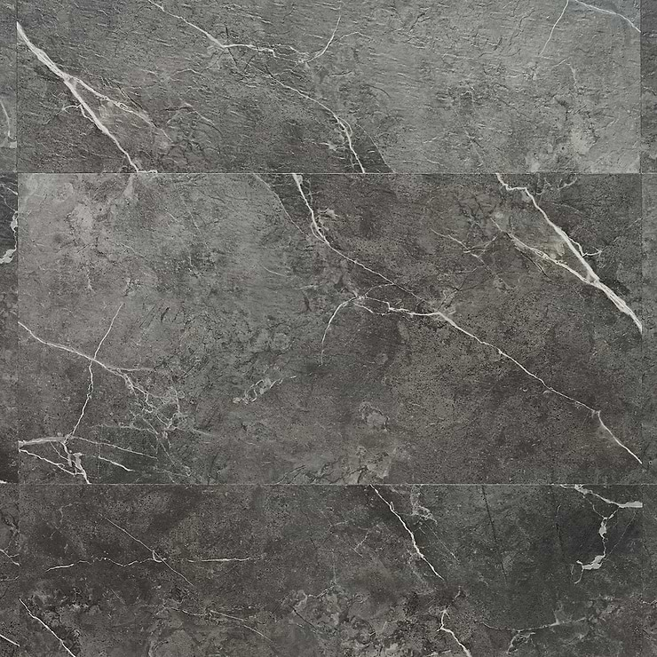 Katone Chauny Marble Dark Gray 18x36 Glue Down Luxury Vinyl Tile