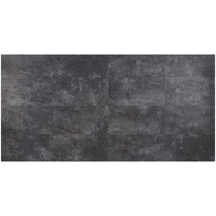 ReNew Metalcrete Charcoal 12mil Wear Layer Glue Down 12x24 Luxury Vinyl Tile