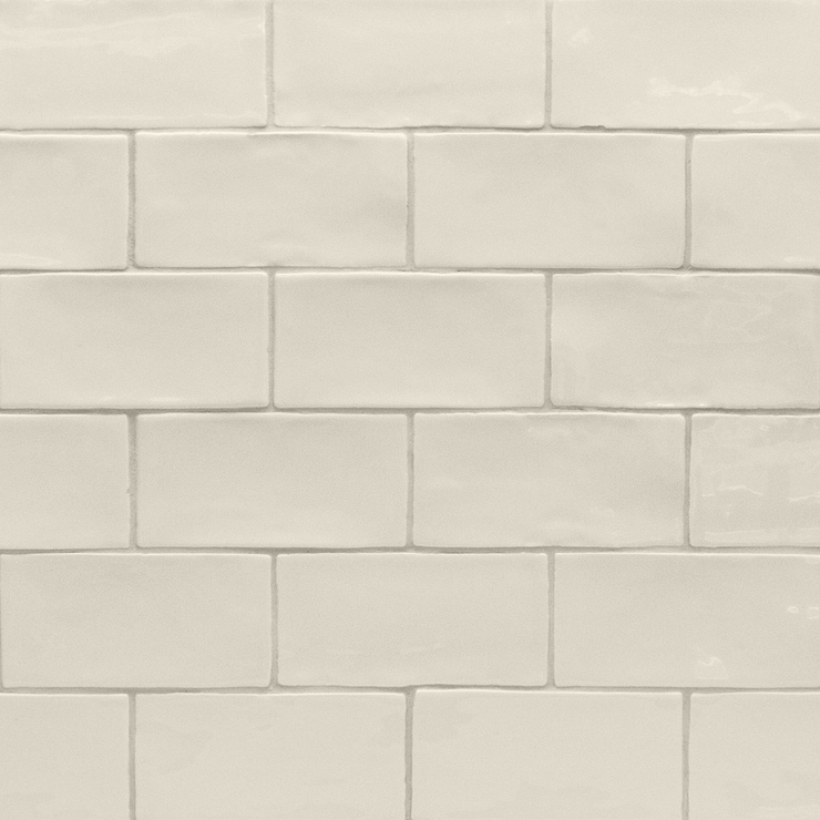 Lancaster Vanilla Cream Ivory 3x6 Polished Ceramic Tile
