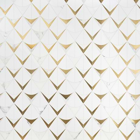 Decorative Marble + Metal Tile for Backsplash,Kitchen Wall,Bathroom Wall