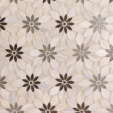 Waterjet Marble + Glass Tile for Backsplash,Kitchen Wall,Bathroom Wall,Shower Wall