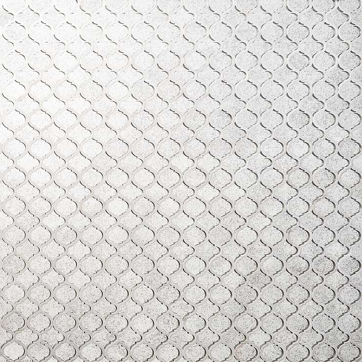 Veranda Lunar Light Antique Mirror Polished Mosaic Tile with Quartz Accents