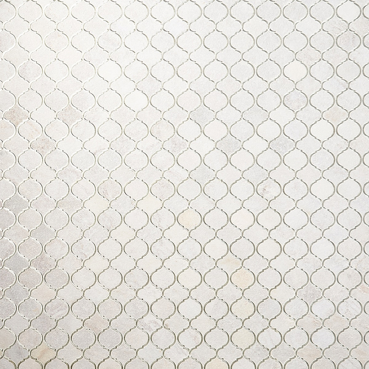 Veranda Niveous Quartz Polished Mosaic Tile with Mirrored Accents