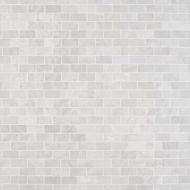 Ice Gray 1x2 Honed Marble Mosaic