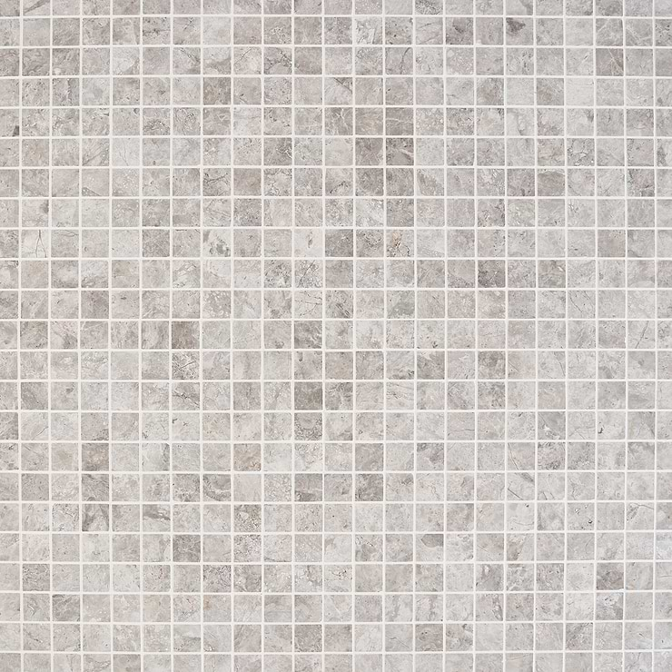 Tundra Gray 1x1 Honed Limestone Mosaic