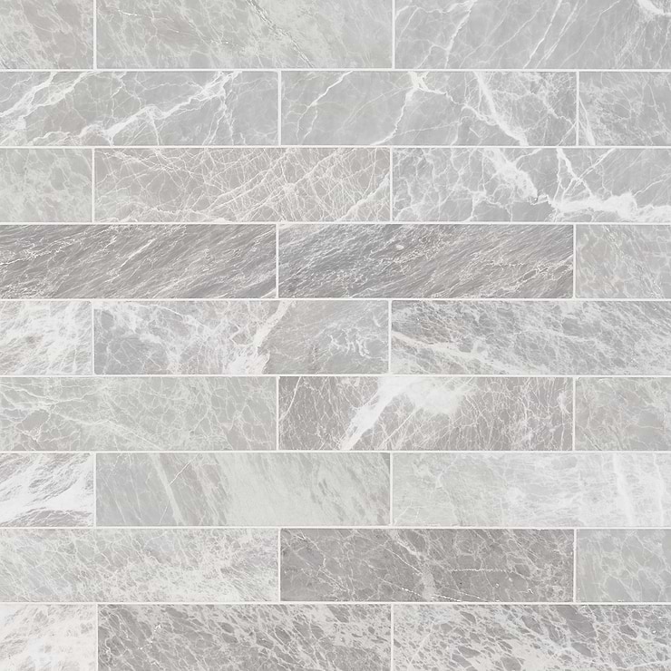 Nordic Gray 2.5X10 Satin Marble Tile